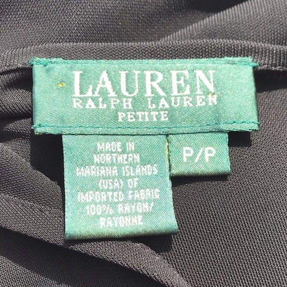 Ralph Lauren Long Sleeve Dress Black Petite Small - Picture 5 of 8